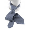 Cravate contemporaine grise-bleue