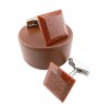 Stone 30 - Bouton de manchette en pierre naturelle
