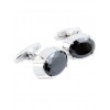 Crystal 250 - Bouton de manchette en Cubic Zirconia noir