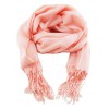 Scarf 180 - Écharpe Homme ou Femme en laine Pashmina de couleur pêche.