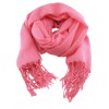 Scarf 260 - Écharpe Homme ou Femme en laine Pashmina de couleur rose incarnadin.