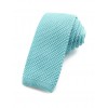 Cravate tricot bleu aigue-marine