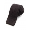 Cravate tricot marron foncé