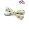 Noeud papillon Enfant Ivoire à fleurs
