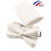 Noeud papillon ivoire avec pochette assortie