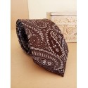 Cravate marron motif cachemire