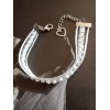 Bracelet blanc à strass