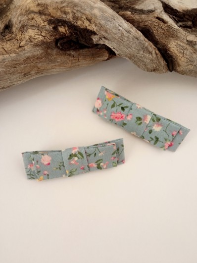 Barrette clic-clac Liberty rose