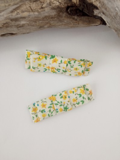 Barrette clic-clac Liberty jaune