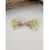 Barrette noeud papillon tissu Liberty jaune