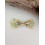 Barrette noeud papillon tissu Liberty jaune