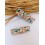 Barrette clic-clac fleurs marron clair