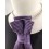 Nœud papillon vertical soie violette pour femme