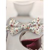 Noeud papillon double bordeaux et vert sauge