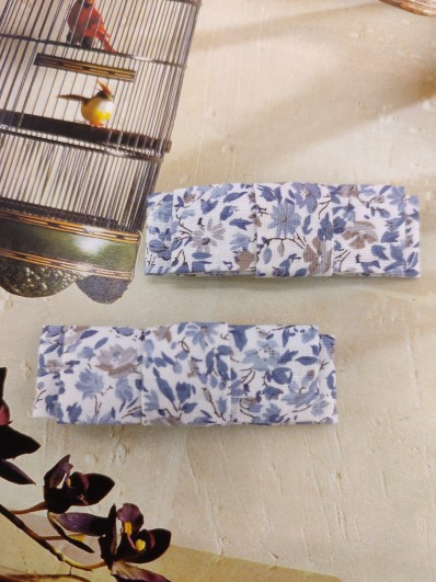 Barrette clic-clac Liberty bleu