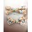 Barrette noeud papillon tissu fleurs Terracotta