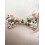 Barrette noeud papillon tissu fleurs Terracotta