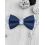 Nœud papillon bleu sur base fleurie