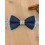 Nœud papillon bleu marine sur base Liberty bleu