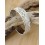 Bracelet manchette laiton et tissu vert sauge