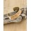 Bracelet manchette laiton et tissu floral