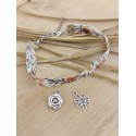 Bracelet tissu Orange brûlée