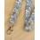 Dragonne porte badge / clés à fleurs bleues