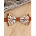 Nœud papillon fleurs orange brûlée et Terracotta