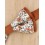 Nœud papillon Terracotta / fleurs orange brûlée