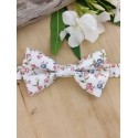 Nœud papillon à fleurs roses et bleues