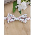 Noeud papillon enfant à fleurs roses et bleues