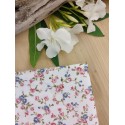 Pochette costume à fleurs roses et bleues