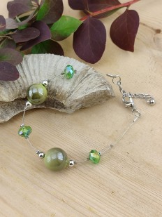 Bracelet perles scintillantes