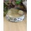 Bracelet manchette laiton et tissu à fleurs
