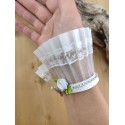 Bracelet dentelle et strass - Personnalisable