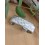 Bracelet manchette laiton et tissu vert sauge