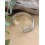 Bracelet manchette laiton et tissu vert sauge