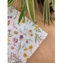 Pochette costume vert tendre à fleurs
