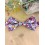 Nœud papillon à fleurs roses et bleues