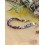 Bracelet tissu bordeaux à fleurs
