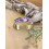 Bracelet manchette laiton et tissu bordeaux fleuri