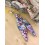 Porte clés foulard bordeaux à fleurs