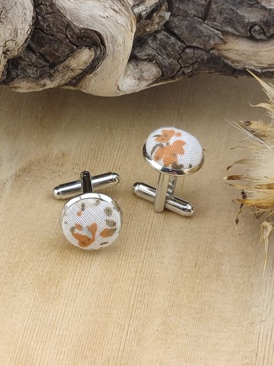 Boutons de manchettes terracotta