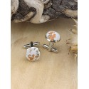 Boutons de manchettes Terracotta