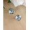 Boutons de manchettes fleurs Liberty rose