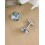 Boutons de manchettes fleurs Liberty rose