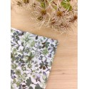Pochette costume à fleurs verts sauge
