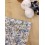 Pochette costume fleurs bleues