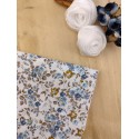Pochette costume fleurs bleues
