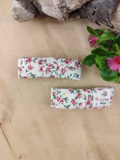 Barrette clic-clac Liberty rose